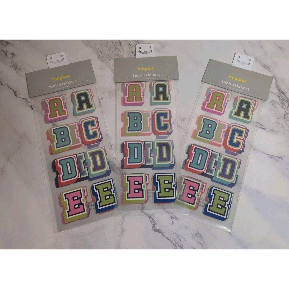 Heyday Glow In‎ The Dark Alphabet Stickers 3 Set Of 40 Count